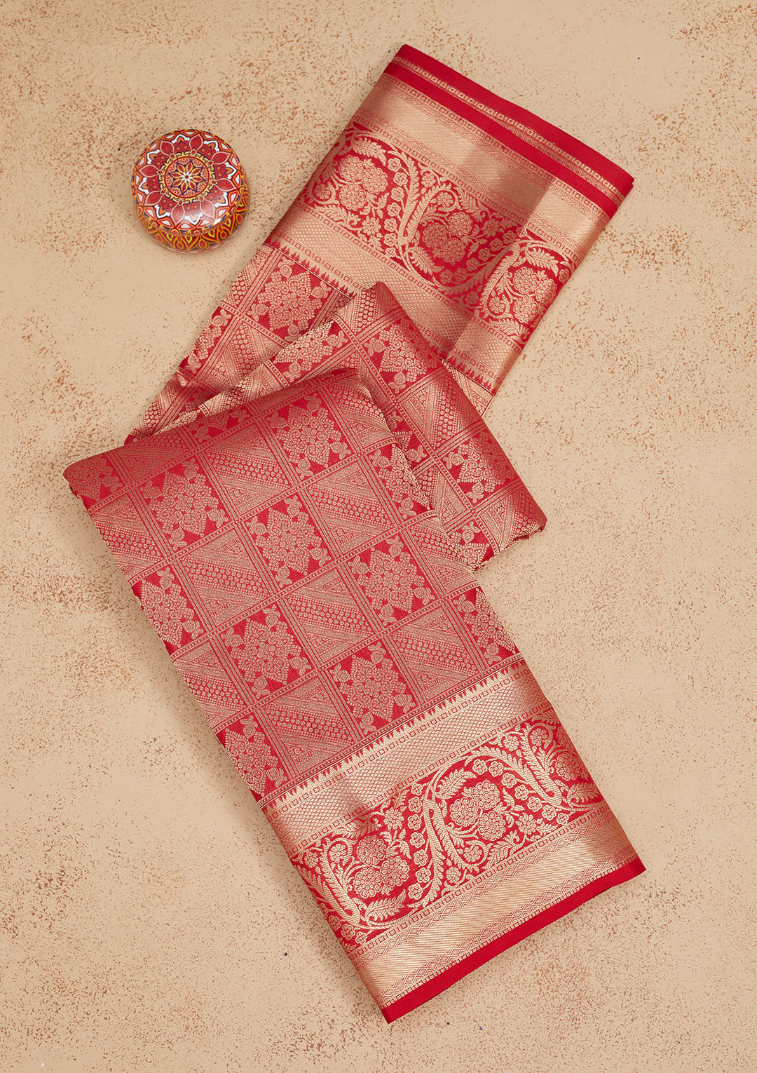 Red Zariwork Pure Silk Saree