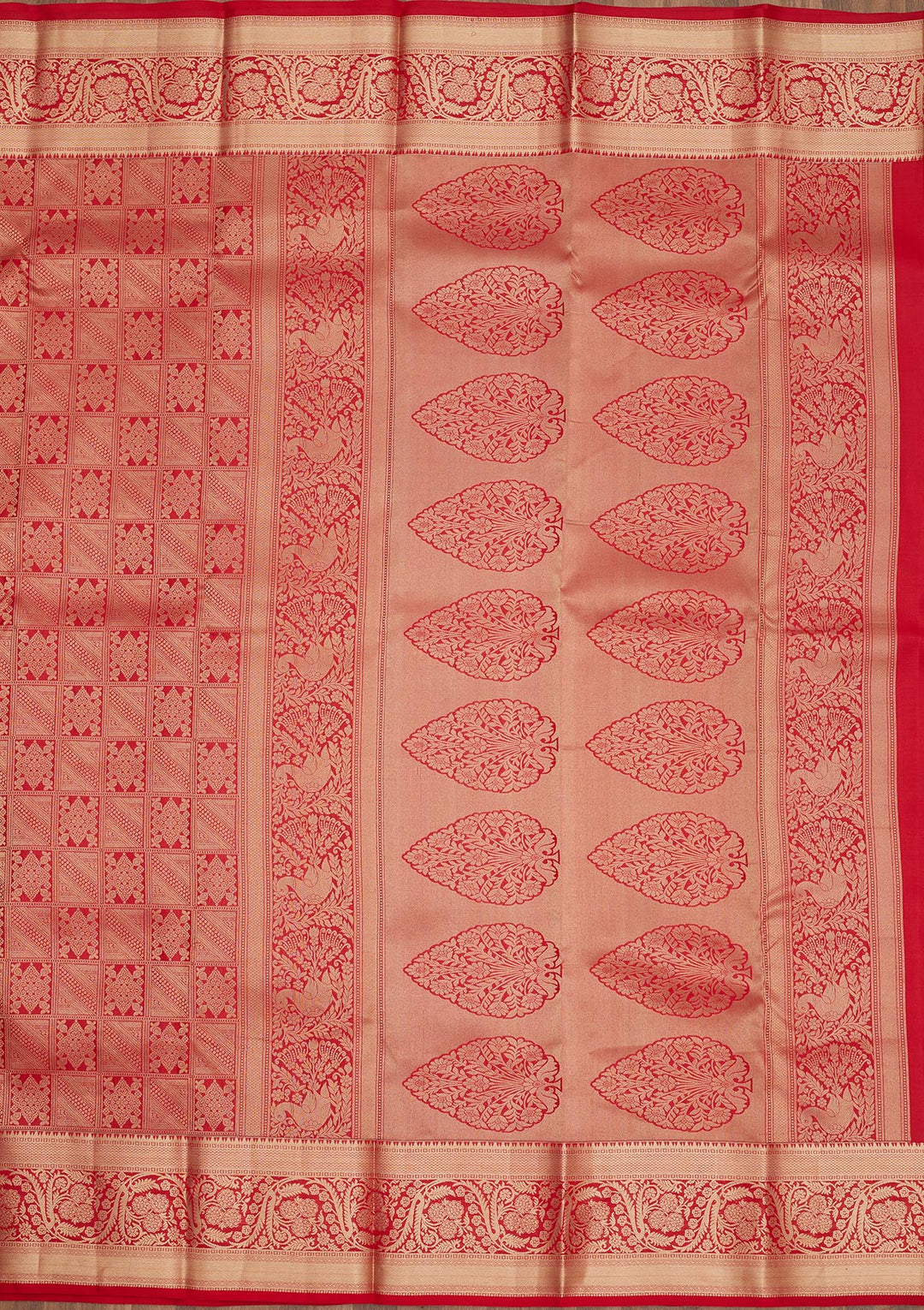 Red Zariwork Pure Silk Saree