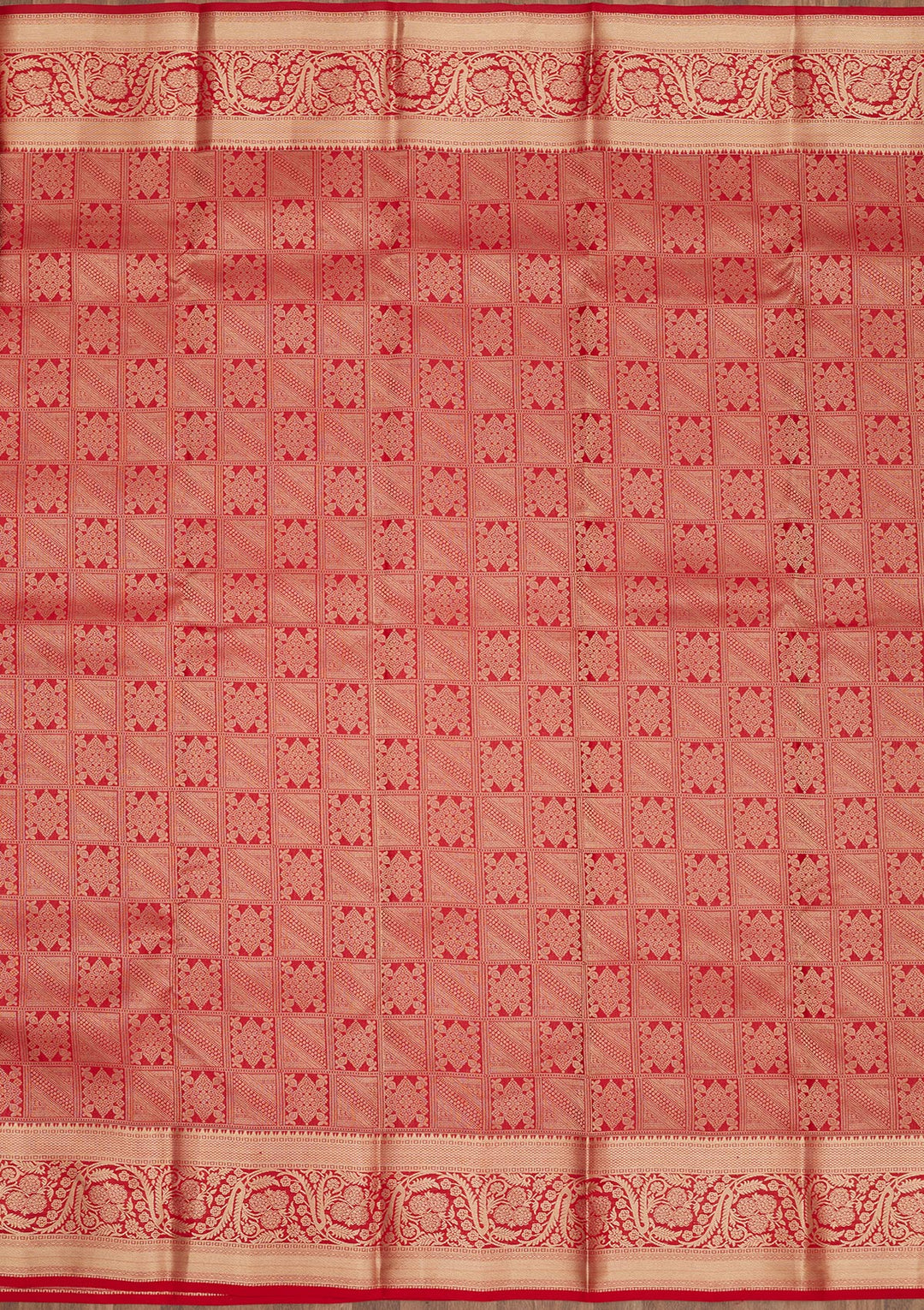 Red Zariwork Pure Silk Saree