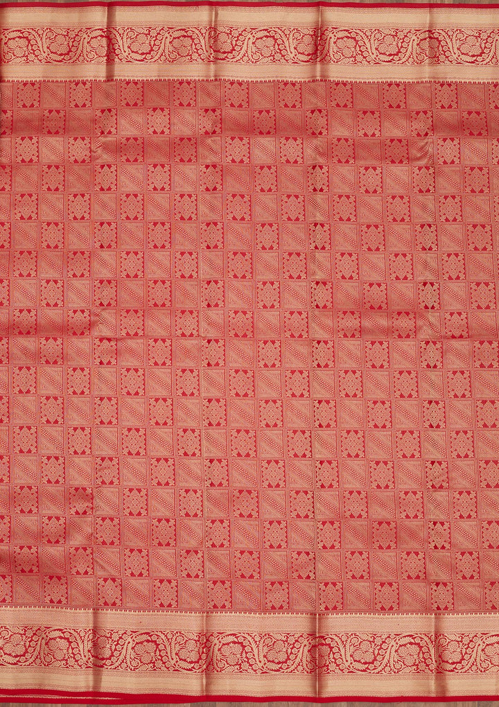 Red Zariwork Pure Silk Saree