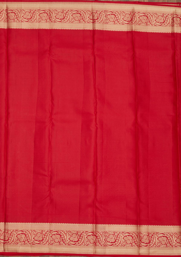 Red Zariwork Pure Silk Saree