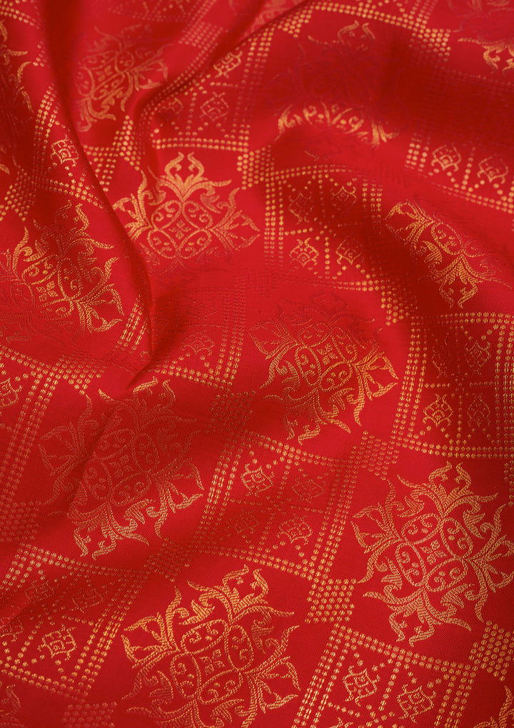 Red Zariwork Pure Silk Saree