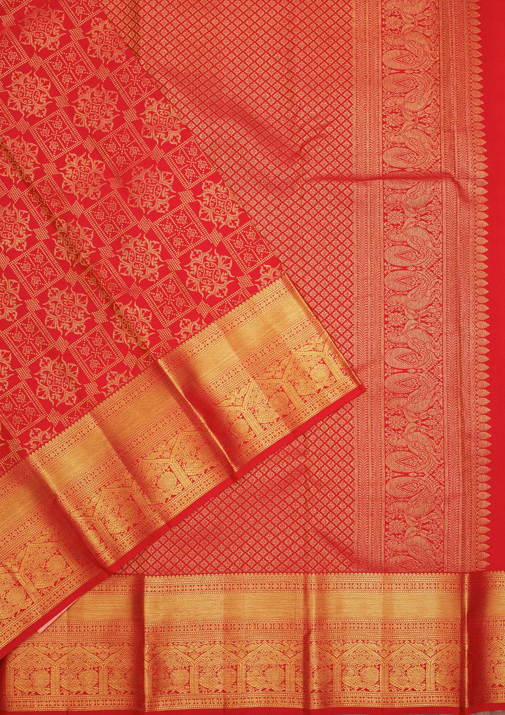 Red Zariwork Pure Silk Saree