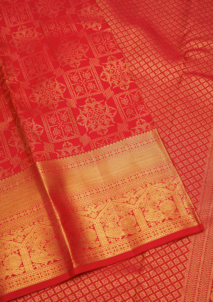 Red Zariwork Pure Silk Saree