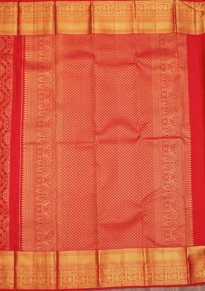 Red Zariwork Pure Silk Saree