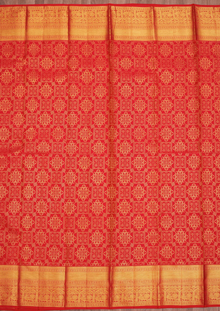 Red Zariwork Pure Silk Saree
