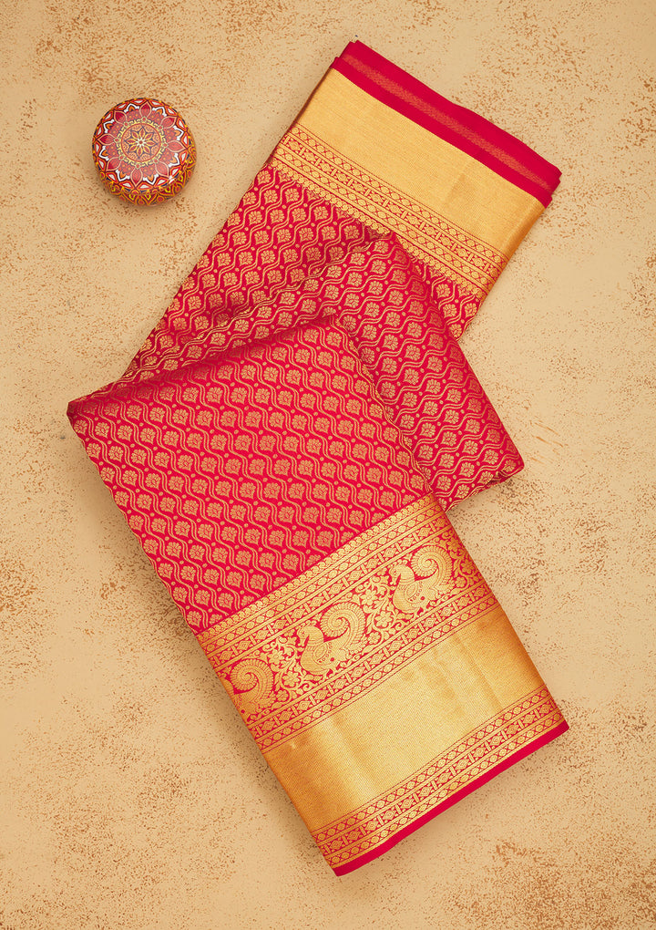Red Zariwork Pure Silk Saree