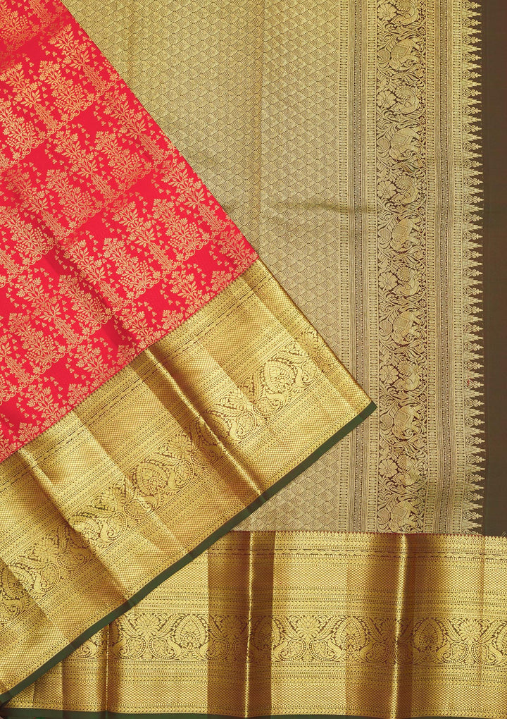 Red Zariwork Pure Silk Saree