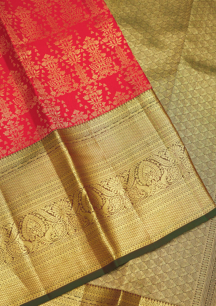 Red Zariwork Pure Silk Saree