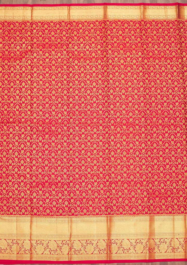 Red Zariwork Pure Silk Saree