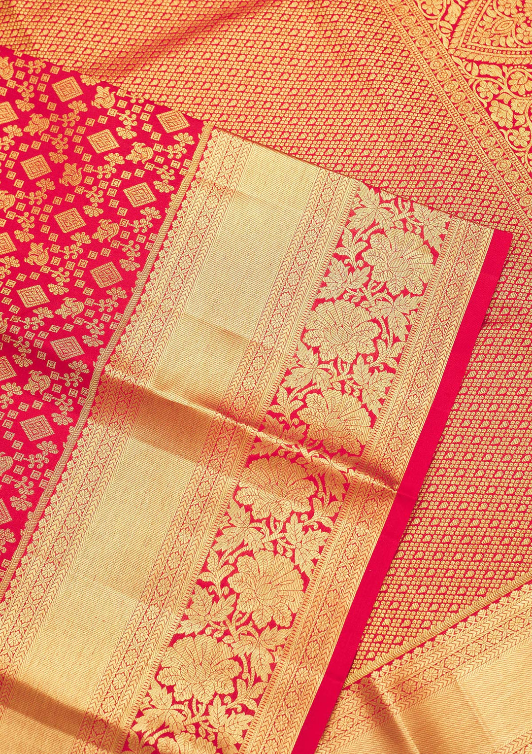 Red Zariwork Pure Silk Saree