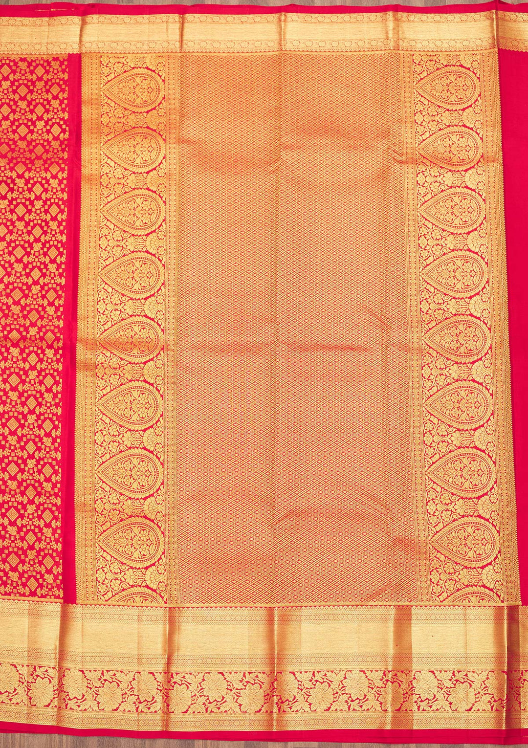 Red Zariwork Pure Silk Saree