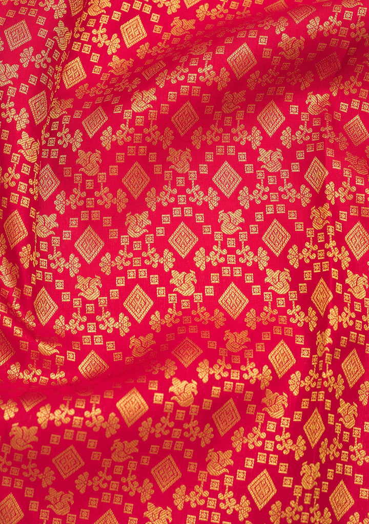 Red Zariwork Pure Silk Saree