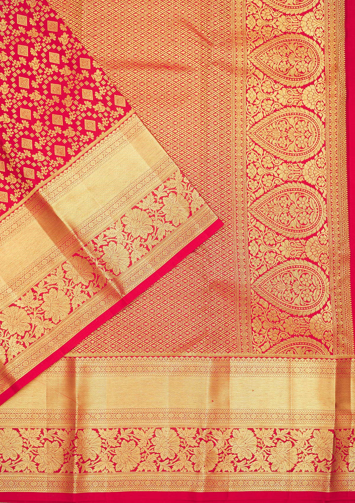 Red Zariwork Pure Silk Saree