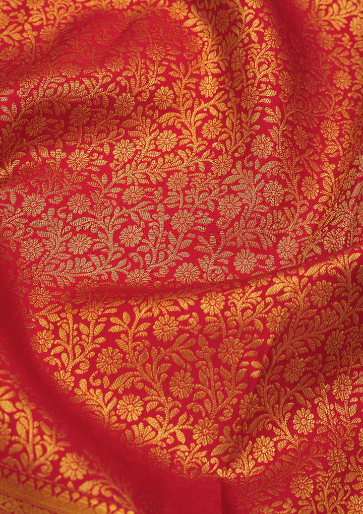 Red Zariwork Pure Silk Saree