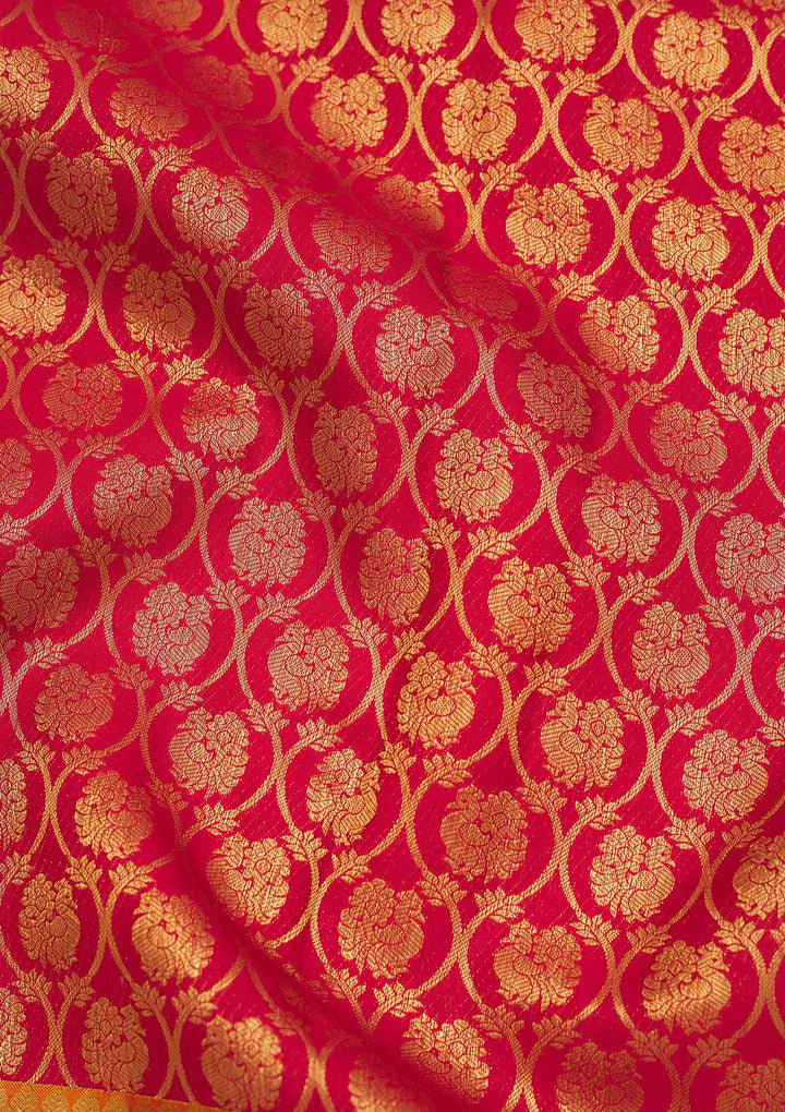 Red Zariwork Pure Silk Saree