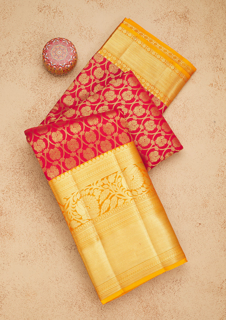 Red Zariwork Pure Silk Saree