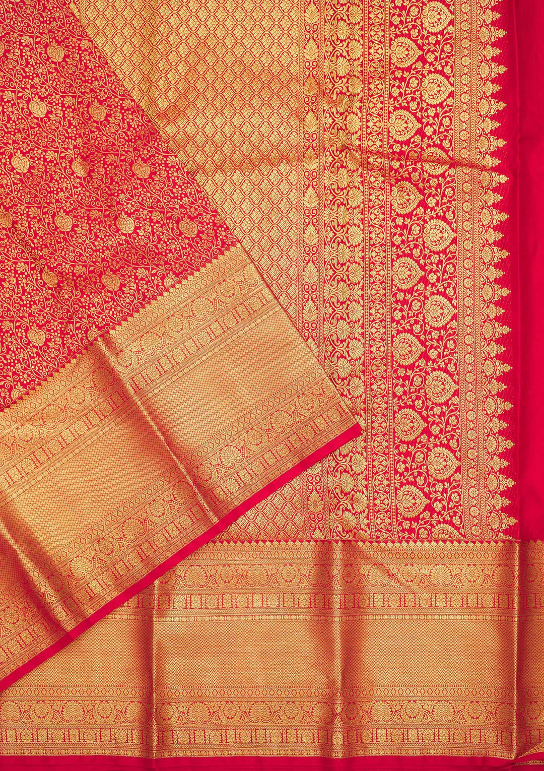 Red Zariwork Pure Silk Saree