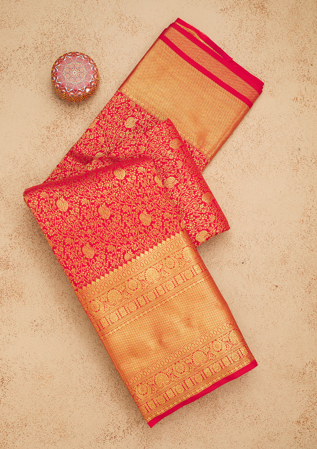 Red Zariwork Pure Silk Saree