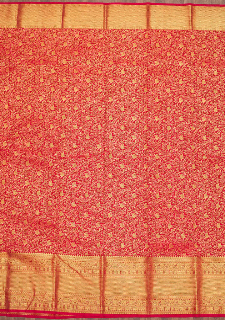 Red Zariwork Pure Silk Saree