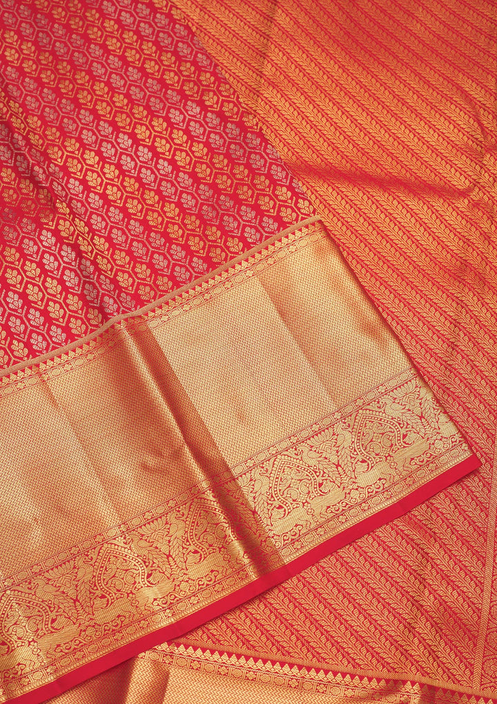 Red Zariwork Pure Silk Saree