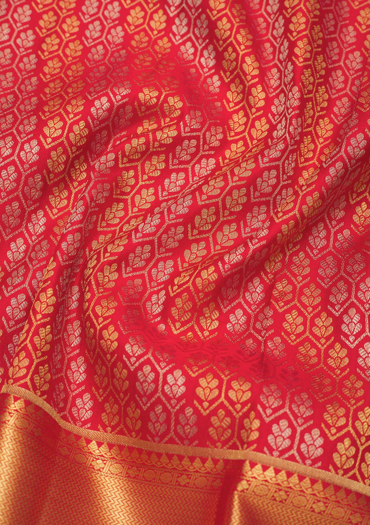 Red Zariwork Pure Silk Saree