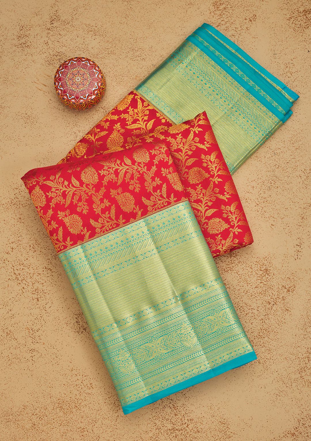 Red Zariwork Pure Silk Saree