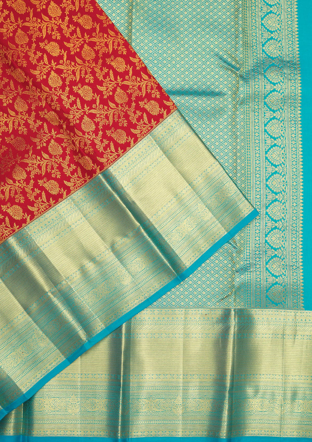 Red Zariwork Pure Silk Saree