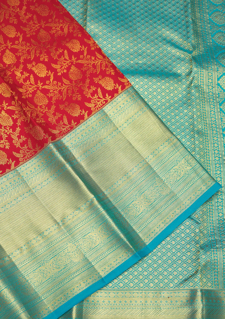 Red Zariwork Pure Silk Saree