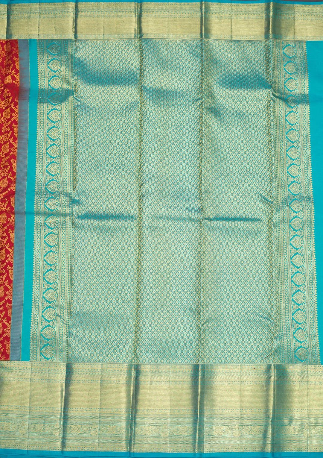 Red Zariwork Pure Silk Saree