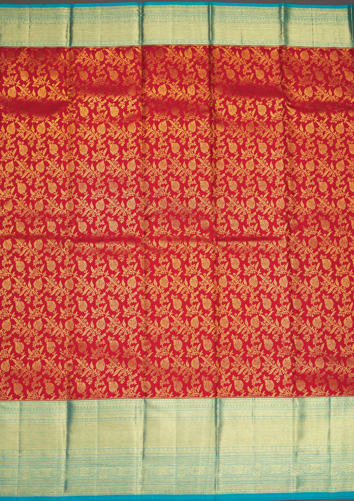 Red Zariwork Pure Silk Saree