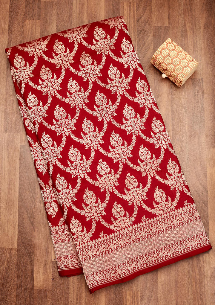 Red Zariwork Pure Silk Saree