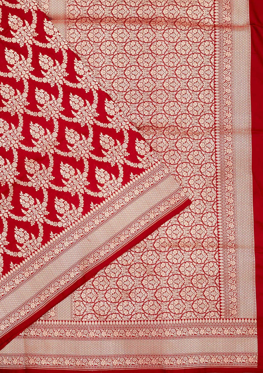 Red Zariwork Pure Silk Saree