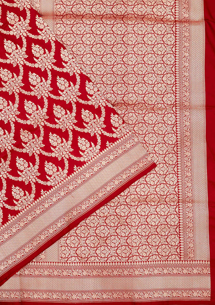 Red Zariwork Pure Silk Saree