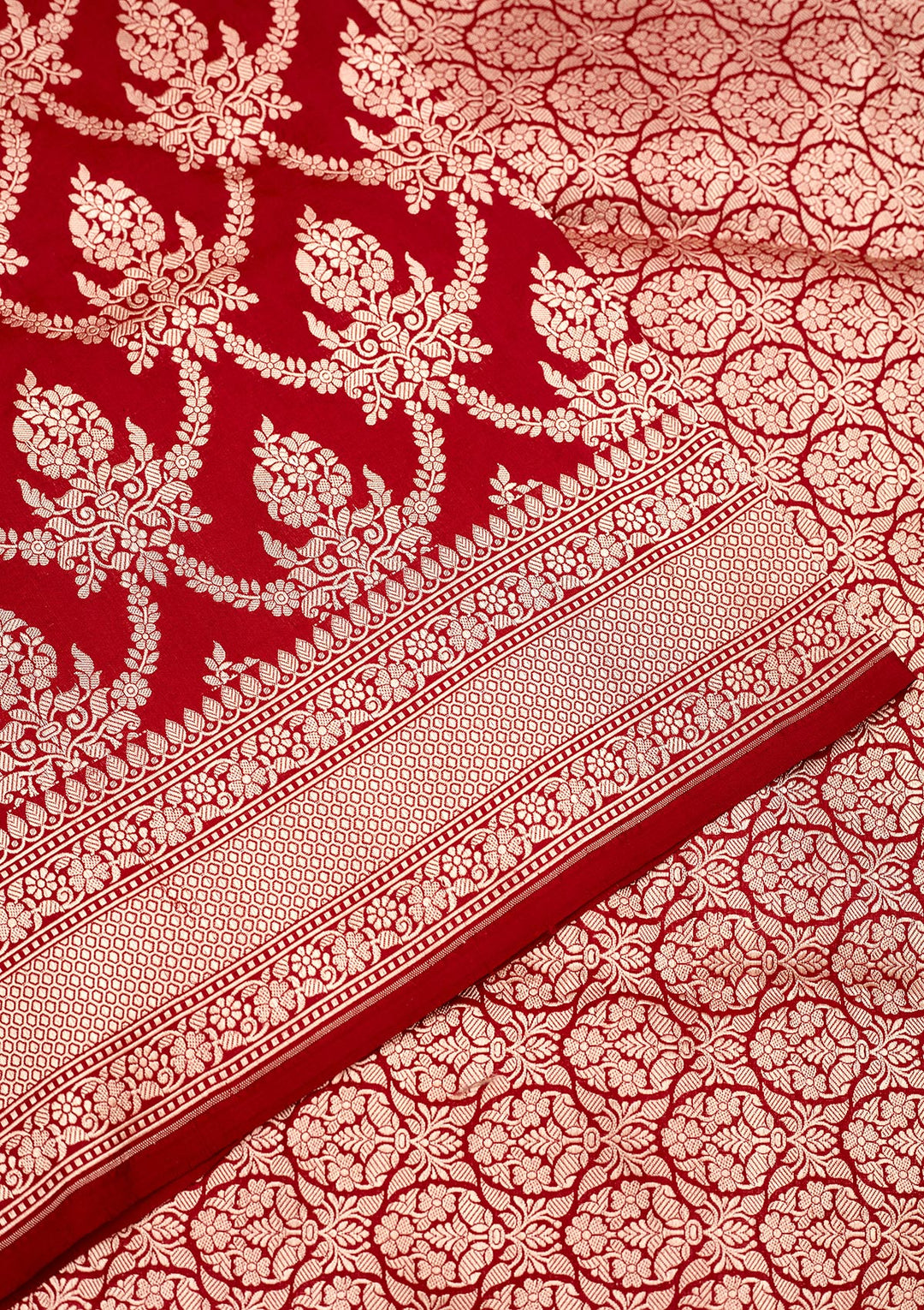 Red Zariwork Pure Silk Saree