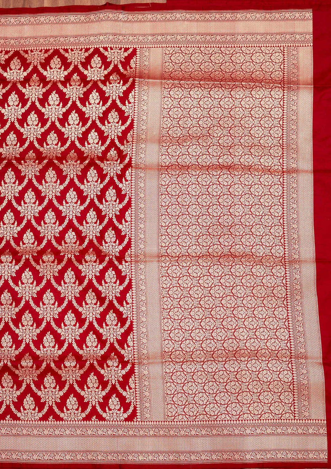 Red Zariwork Pure Silk Saree