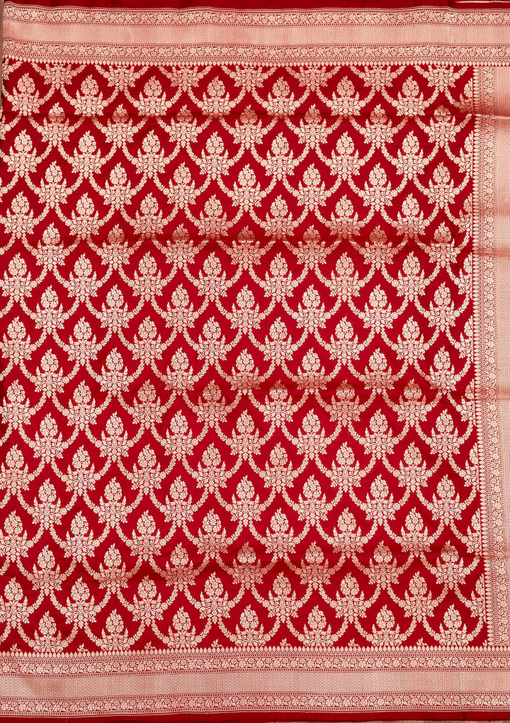 Red Zariwork Pure Silk Saree