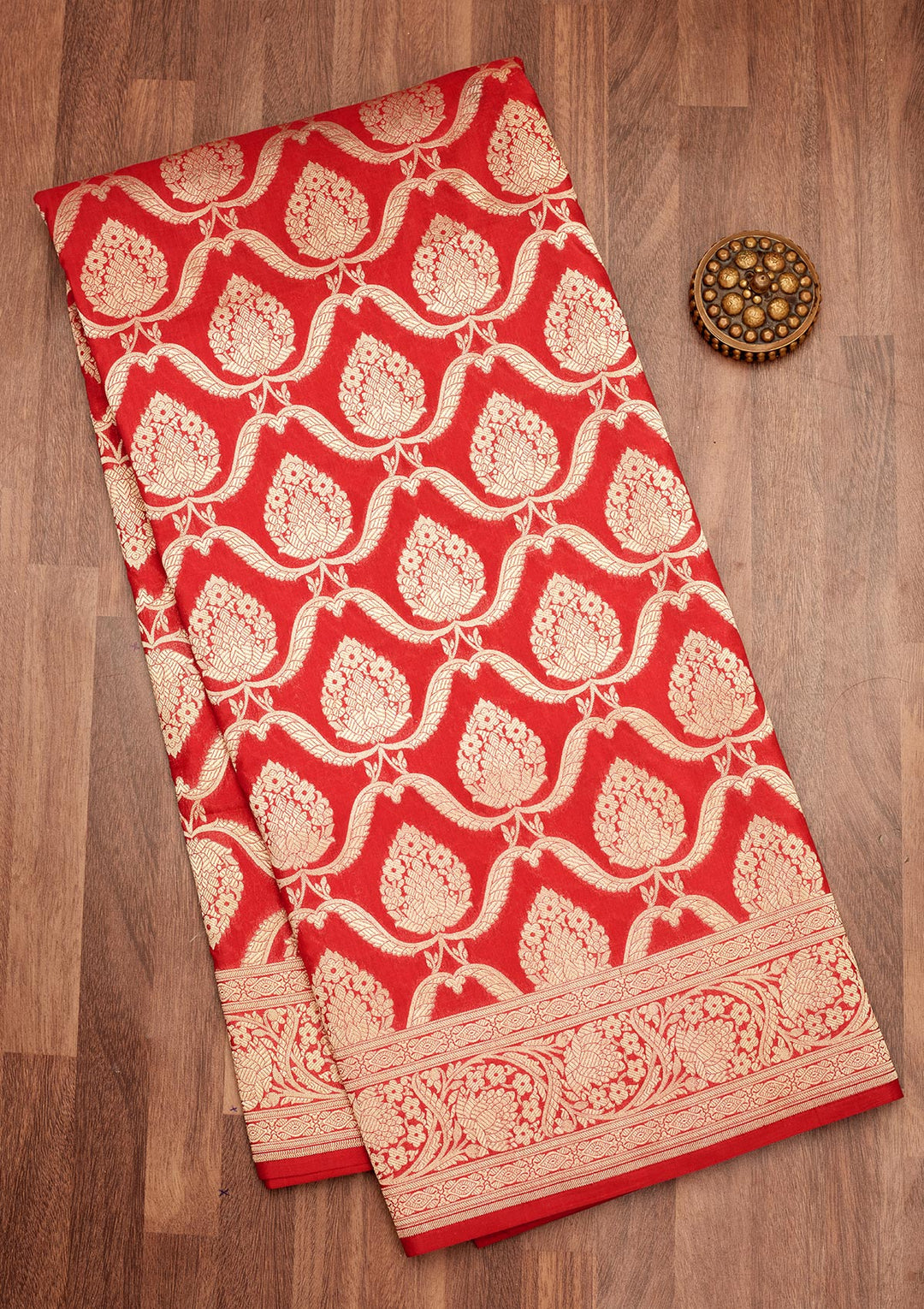 Red Zariwork Pure Silk Saree