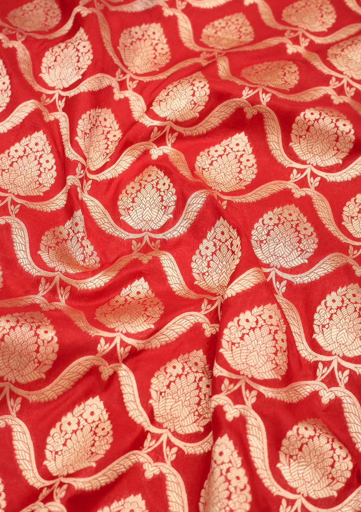 Red Zariwork Pure Silk Saree