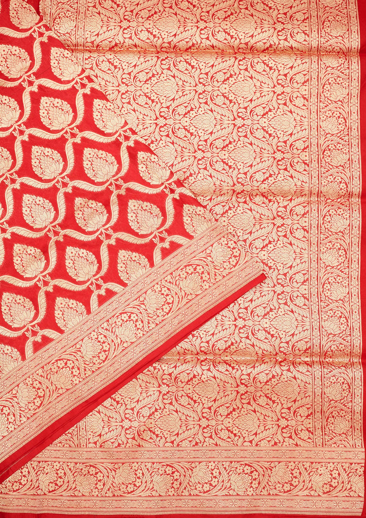 Red Zariwork Pure Silk Saree