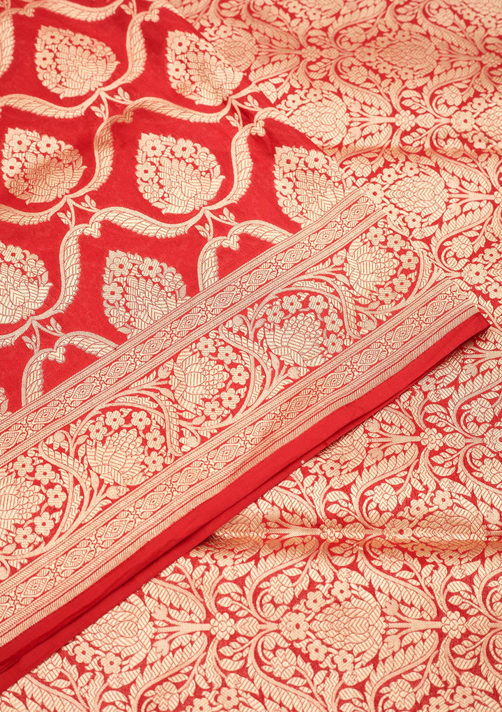 Red Zariwork Pure Silk Saree