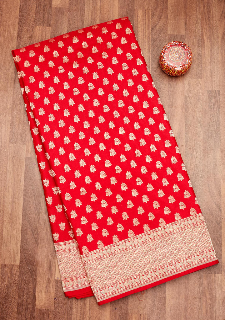 Red Zariwork Pure Silk Saree