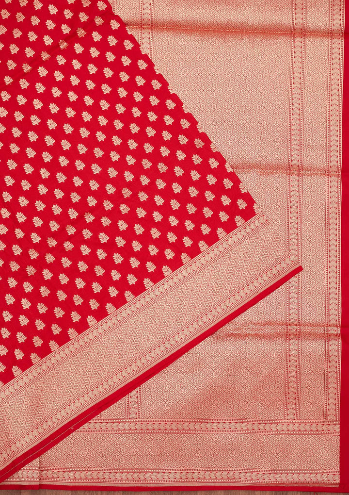 Red Zariwork Pure Silk Saree