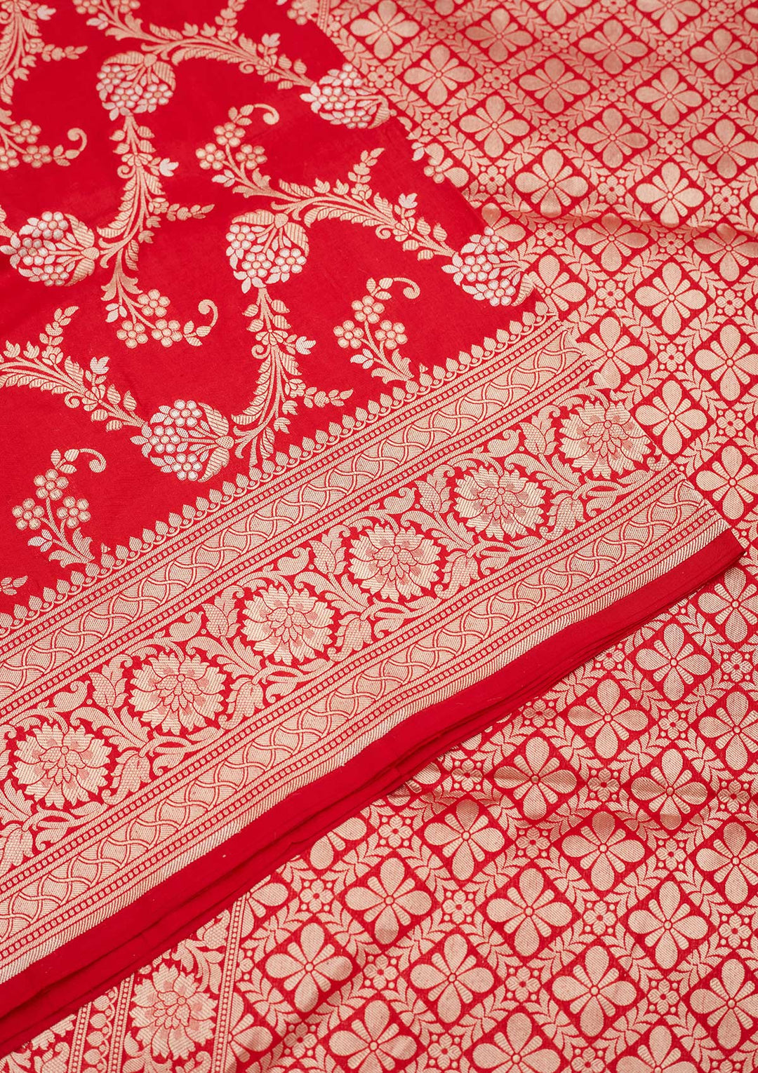 Red Zariwork Pure Silk Saree