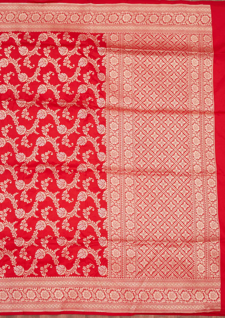Red Zariwork Pure Silk Saree