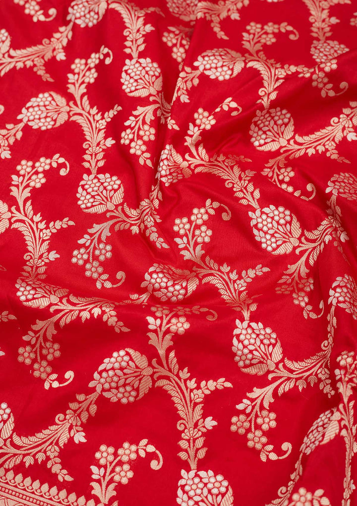 Red Zariwork Pure Silk Saree