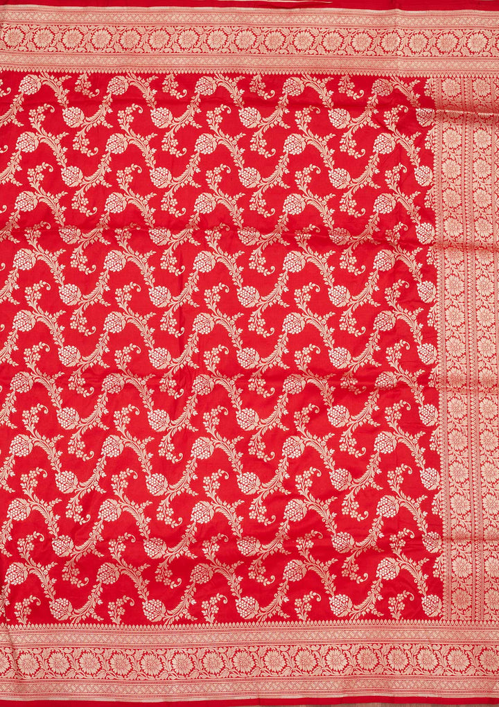 Red Zariwork Pure Silk Saree