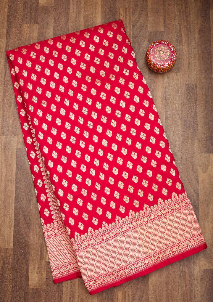 Red Zariwork Pure Silk Saree