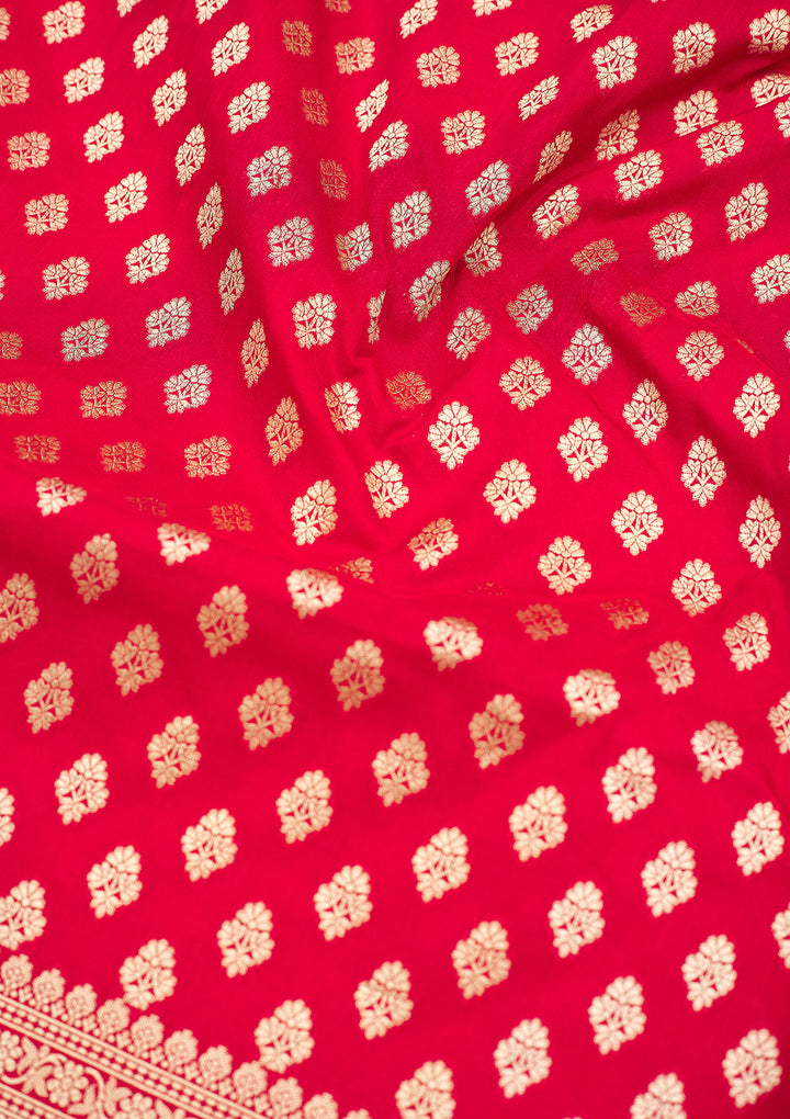 Red Zariwork Pure Silk Saree