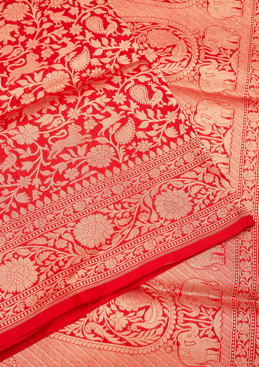 Red Zariwork Pure Silk Saree